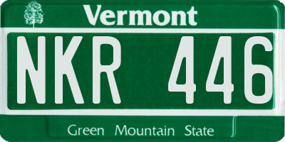 VT license plate NKR446