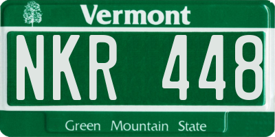 VT license plate NKR448