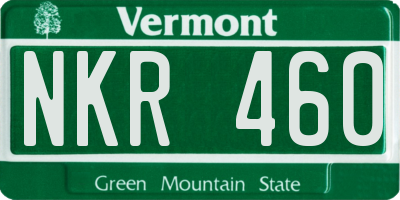 VT license plate NKR460