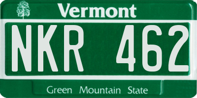 VT license plate NKR462