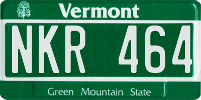 VT license plate NKR464