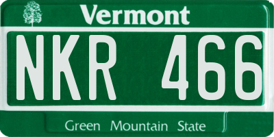 VT license plate NKR466