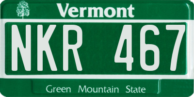 VT license plate NKR467