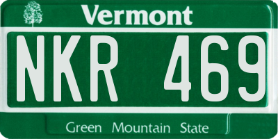 VT license plate NKR469