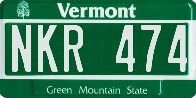 VT license plate NKR474