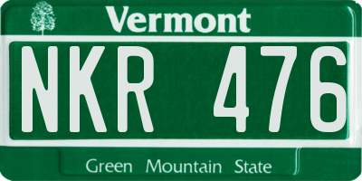 VT license plate NKR476