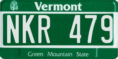 VT license plate NKR479
