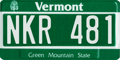 VT license plate NKR481