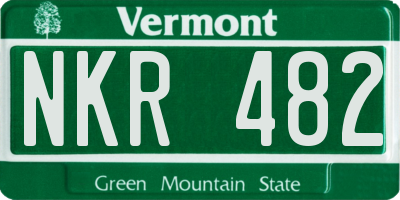 VT license plate NKR482