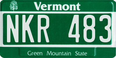 VT license plate NKR483