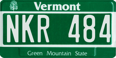 VT license plate NKR484