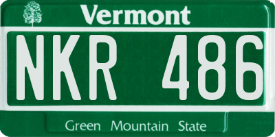 VT license plate NKR486