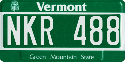 VT license plate NKR488