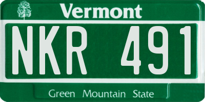 VT license plate NKR491