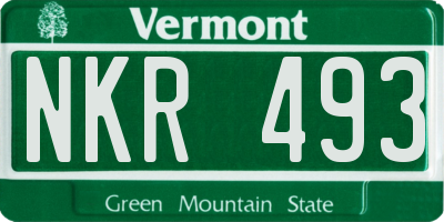 VT license plate NKR493