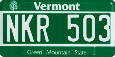 VT license plate NKR503