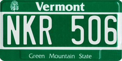 VT license plate NKR506
