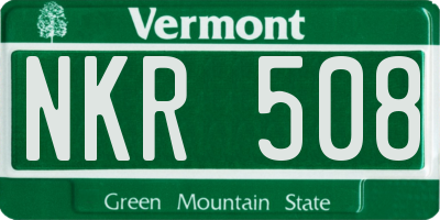 VT license plate NKR508