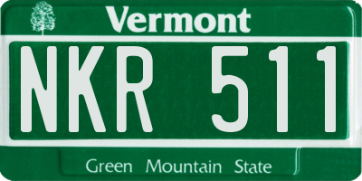 VT license plate NKR511