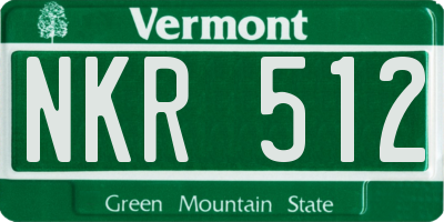 VT license plate NKR512