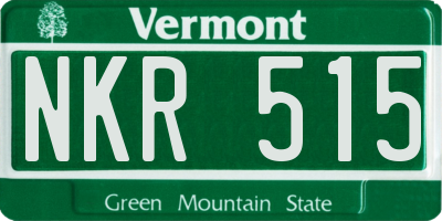 VT license plate NKR515