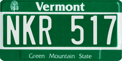 VT license plate NKR517