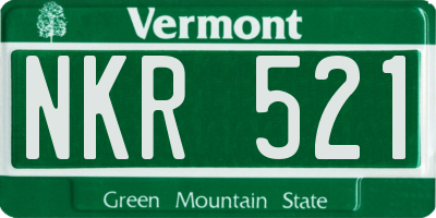 VT license plate NKR521