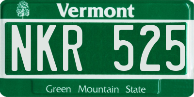 VT license plate NKR525