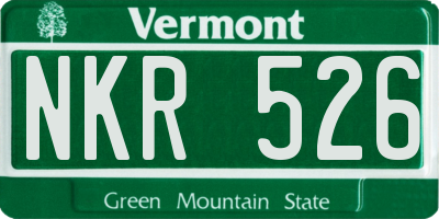 VT license plate NKR526