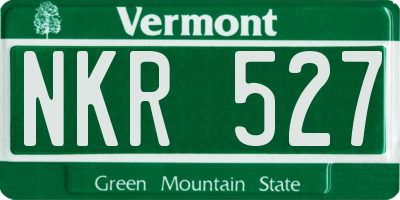 VT license plate NKR527