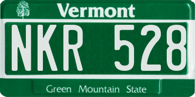 VT license plate NKR528