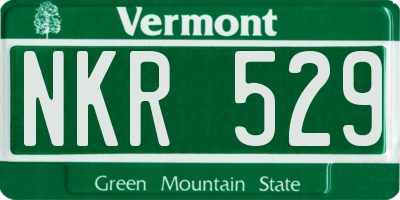 VT license plate NKR529