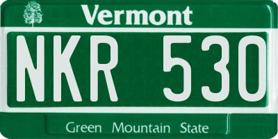 VT license plate NKR530