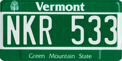 VT license plate NKR533