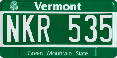 VT license plate NKR535