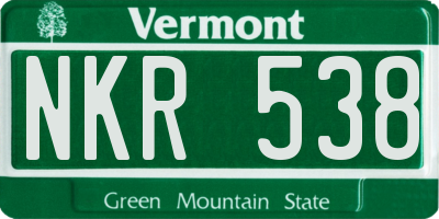 VT license plate NKR538