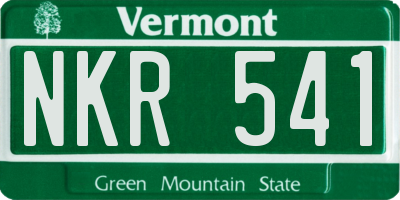 VT license plate NKR541