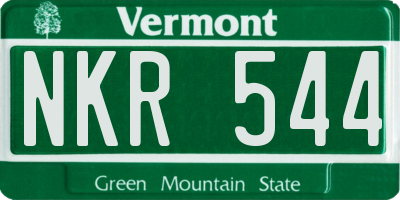 VT license plate NKR544