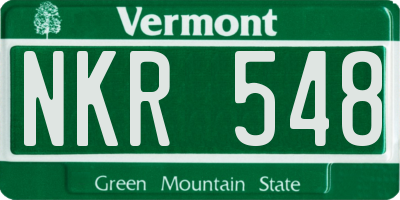 VT license plate NKR548
