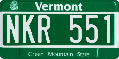 VT license plate NKR551