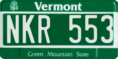VT license plate NKR553