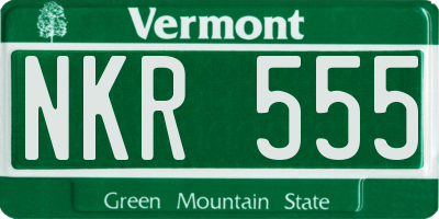 VT license plate NKR555