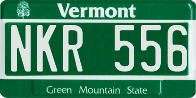 VT license plate NKR556