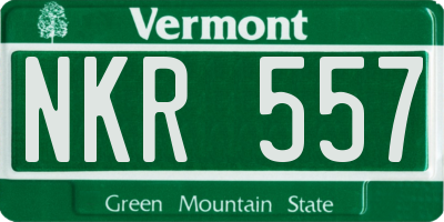 VT license plate NKR557