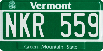 VT license plate NKR559