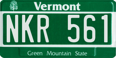 VT license plate NKR561