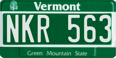 VT license plate NKR563