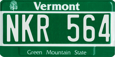 VT license plate NKR564