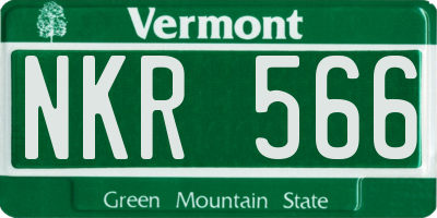 VT license plate NKR566