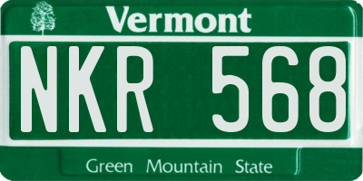 VT license plate NKR568